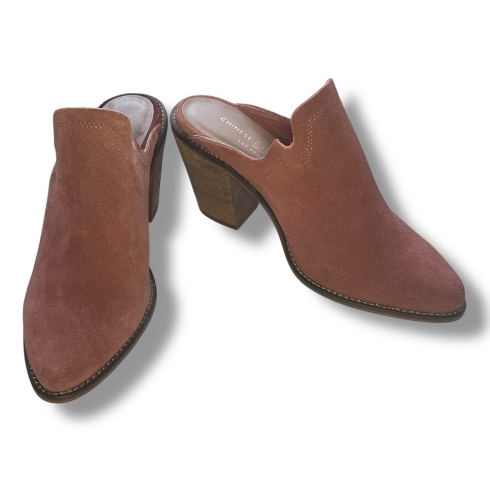 Chinese Laundry Women's Suede Mules in Rust